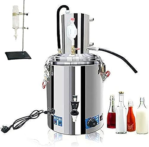 WIKINK Destilador de alcohol, destilador eléctrico de 30 litros para el hogar, Moonshine Still, caldera de acero inoxidable, licores de agua pura,