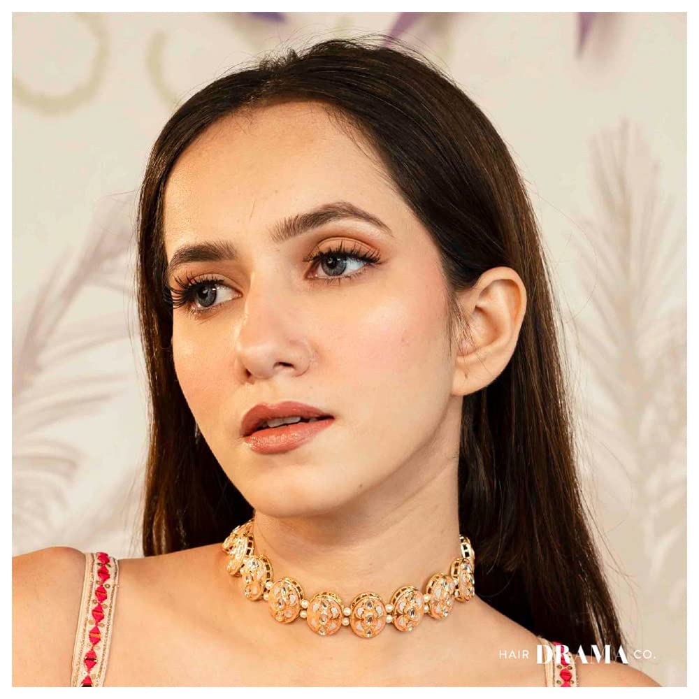 Hair Drama Co. Peach and White Gold Plated Hair Band with Transparent stones and Off-White Pearls Easy to Wear, Super Soft, Trendy Metal Hairband For Girls/Women (B0BNHGWLM3) Amazon Price History, Amazon Price Tracker