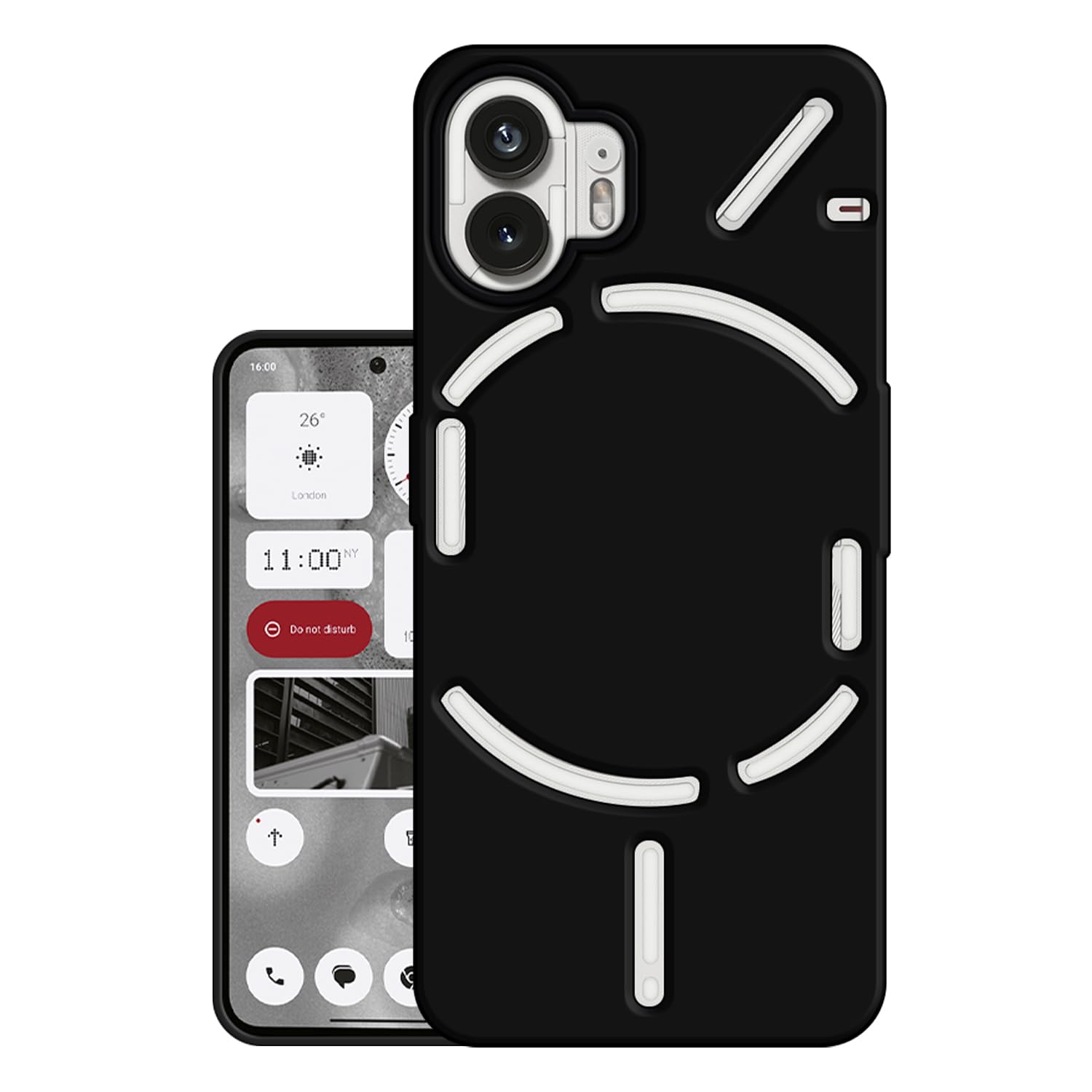 Hello Zone Exclusive Rubberised Matte Finish Soft Back Case Cover for Nothing Phone 2 - Black (B0CCDXWWZ2) Amazon Price History, Amazon Price Tracker