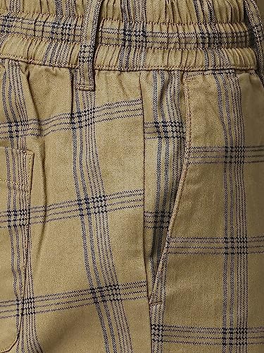 Image of Thomas Scott Men's | Checks | Chino Shorts | Regular Fit | Linen Blend | Above Knee | Casual Short
