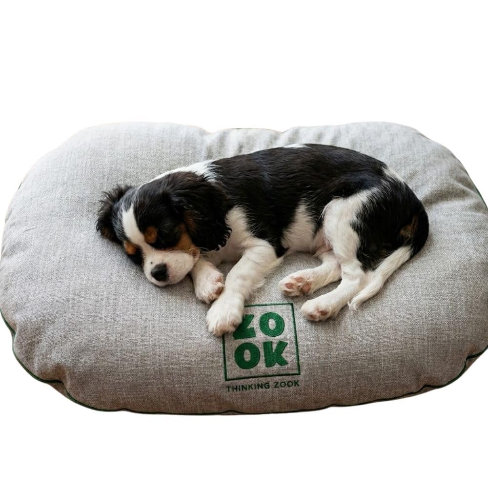 ZOOK Gravel Collection Almohadón Ovalado para Perros - Cama Cómoda para Mascotas, Material Reciclado, Lavable, Large (93 x 63 cm)
