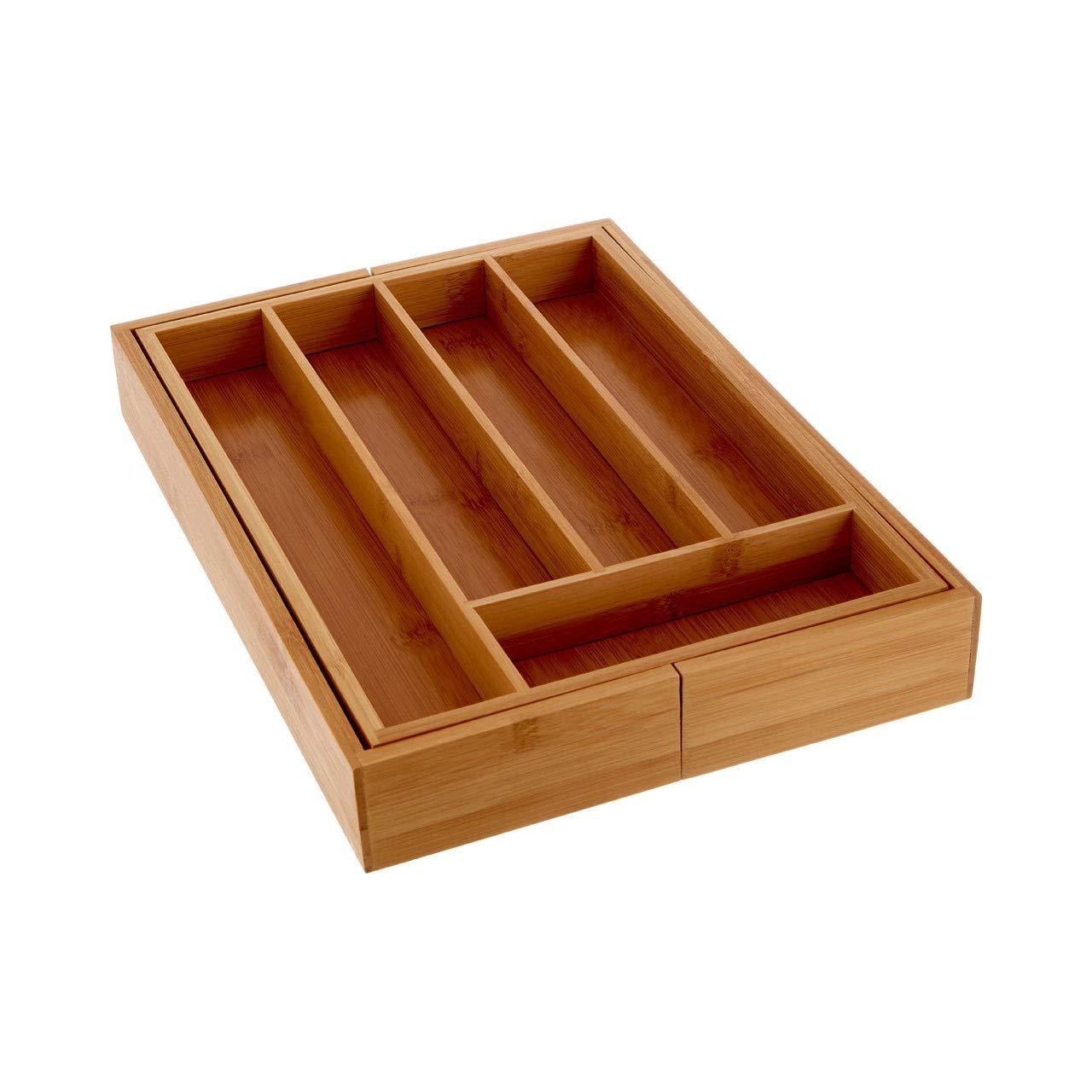 Orsina Bamboo Expandable Small Cutlery TrayDurable Eco-Friendly Drawer Organizer For Kitchen from B&Q
