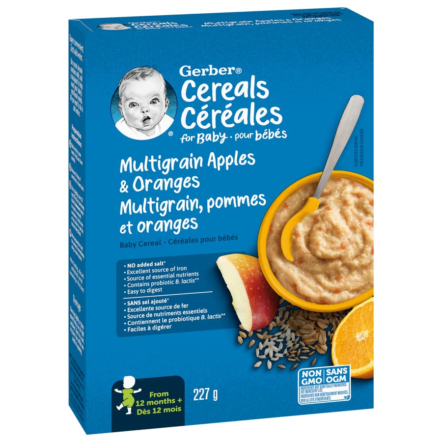 Gerber Baby Cereal, Apples & Oranges with Multigrain, 227 Grams (Pack of 6) - Packaging May Vary - Image 4
