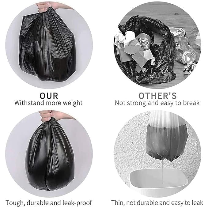 Image of BENAVJI Garbage Bags Medium 45 Pcs I 15 Pcs x Pack of 3 Rolls | 24x 32 Inch | Dustbin Bags,Trash Bags,Dustbin Covers for daily Wet and Dry Waste Pack of 3