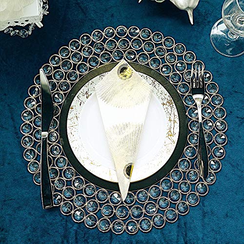 Platos cargadores redondos dorados 14" set x4 miniatura 5