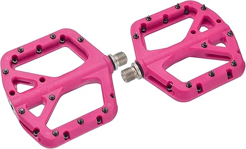 Miniatura 6 de FIFTY-FIFTY Pedales de bicicleta de montaña, compuesto de nailon MTB antideslizante, pedales de bicicleta de 916 pulgadas, plataforma plana ligera y