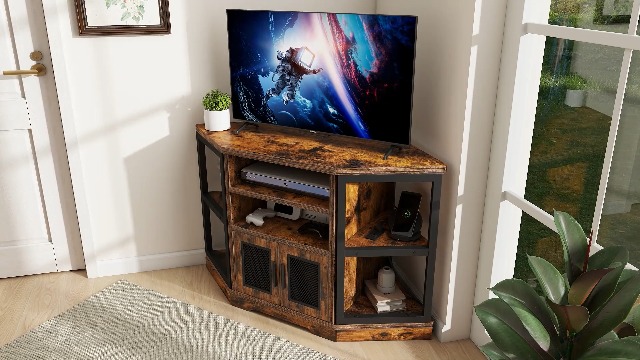 Amazon.com: YITAHOME Corner TV Stand for TVs up to 50 Inch with Amazon.com: YITAHOME Corner TV Stand for TVs up to 50 Inch with