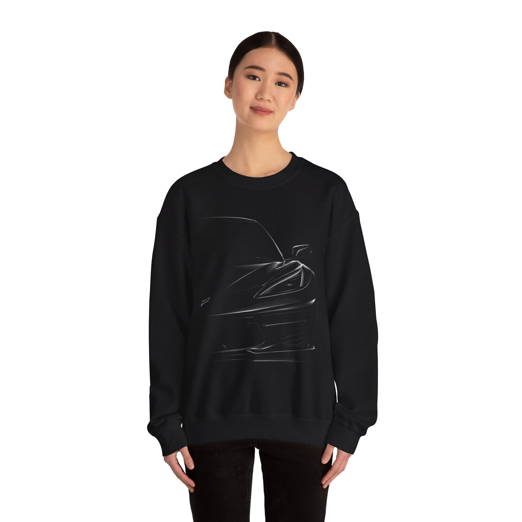 C8 Stingray Dark Estetyczna Bluza Nowoczesna Grafika Supercar Crewneck