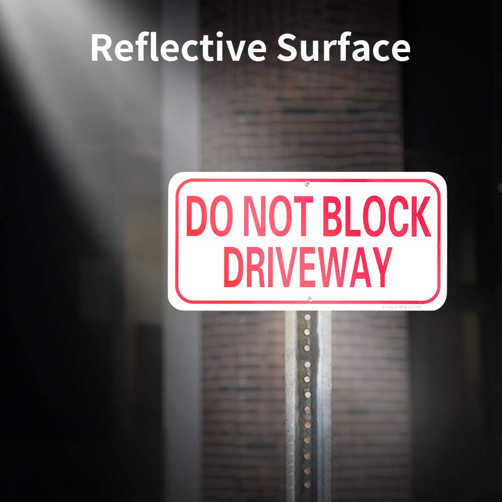 Paquete de 2 letreros reflectantes de aluminio, sin óxido, con protección UV y resistente a la intemperie.
