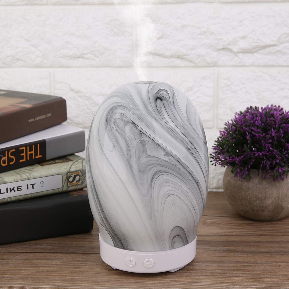 Diffusore e umidificatore di oli essenziali per aromaterapia ad ultrasuoni da 100 ml con luce notturna a LED, spegnimento automatico, funzionamento silenzioso per camera da letto