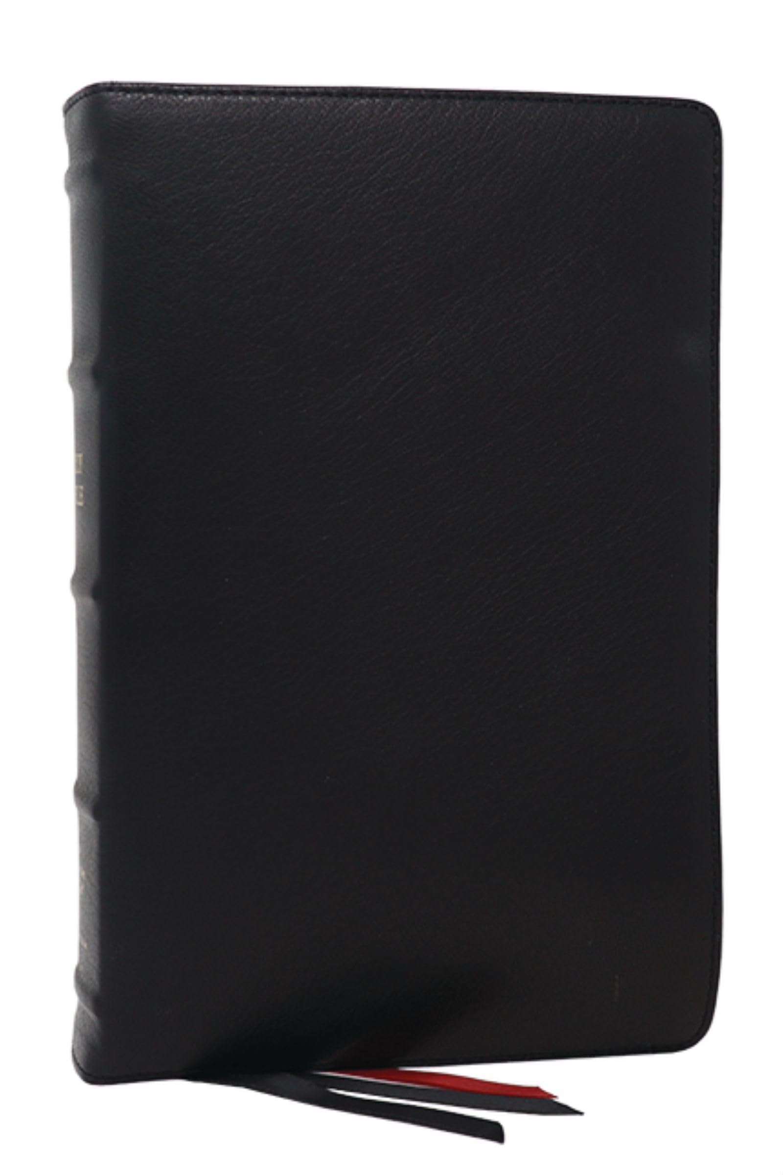 NKJV Bible: Single-Column Verse-By-Verse W/ 72,000 Cross-References, Black Goatskin Leather, Premier Collection, Comfort Print: New King James ... Premier Collection, Comfort Print