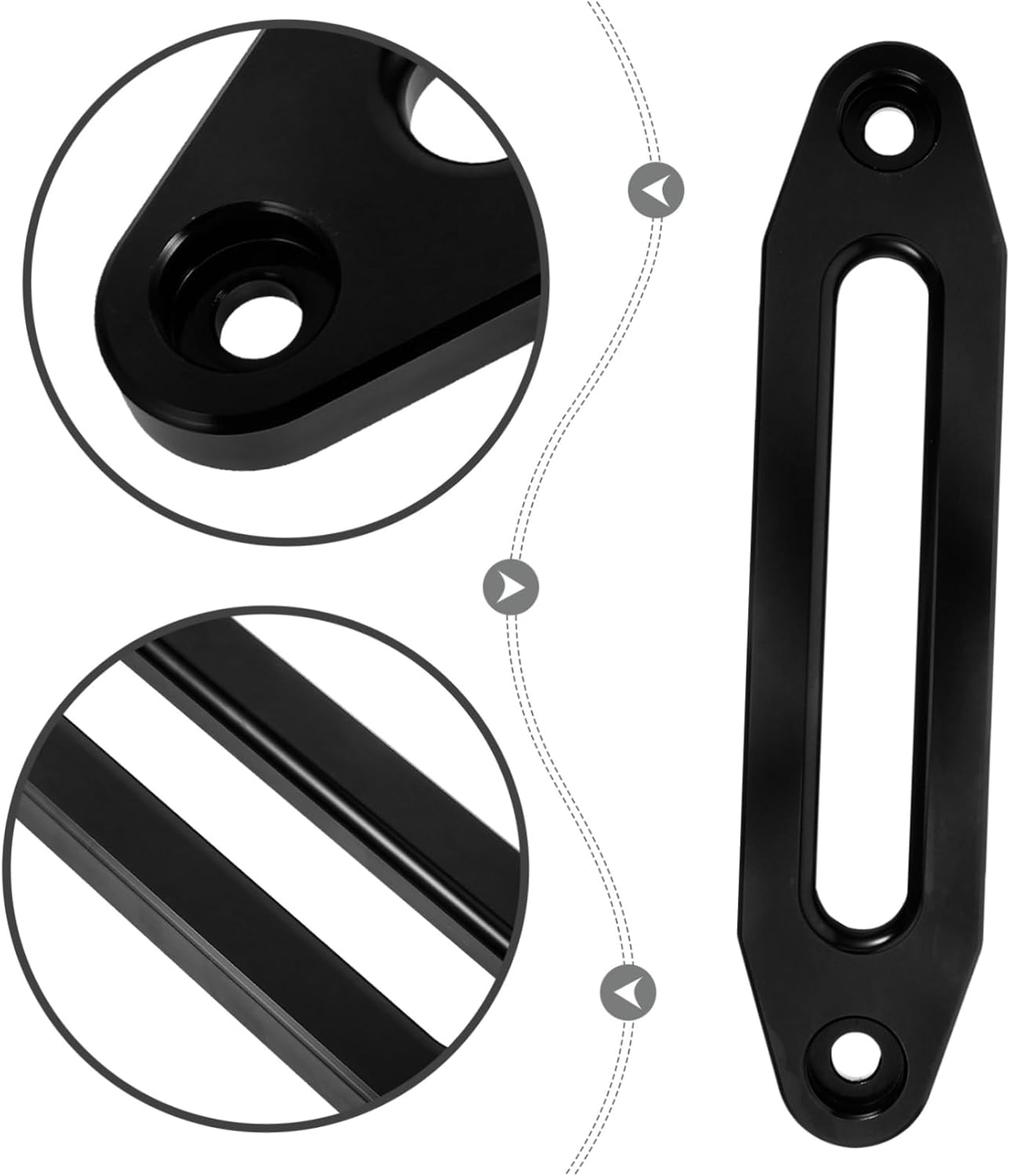 Mikinona Hawse Fairlead for Winch Durable Vehicle Towing Accessory Enhanced Stability Reduces Friction Wear for Offroad Winching Operations