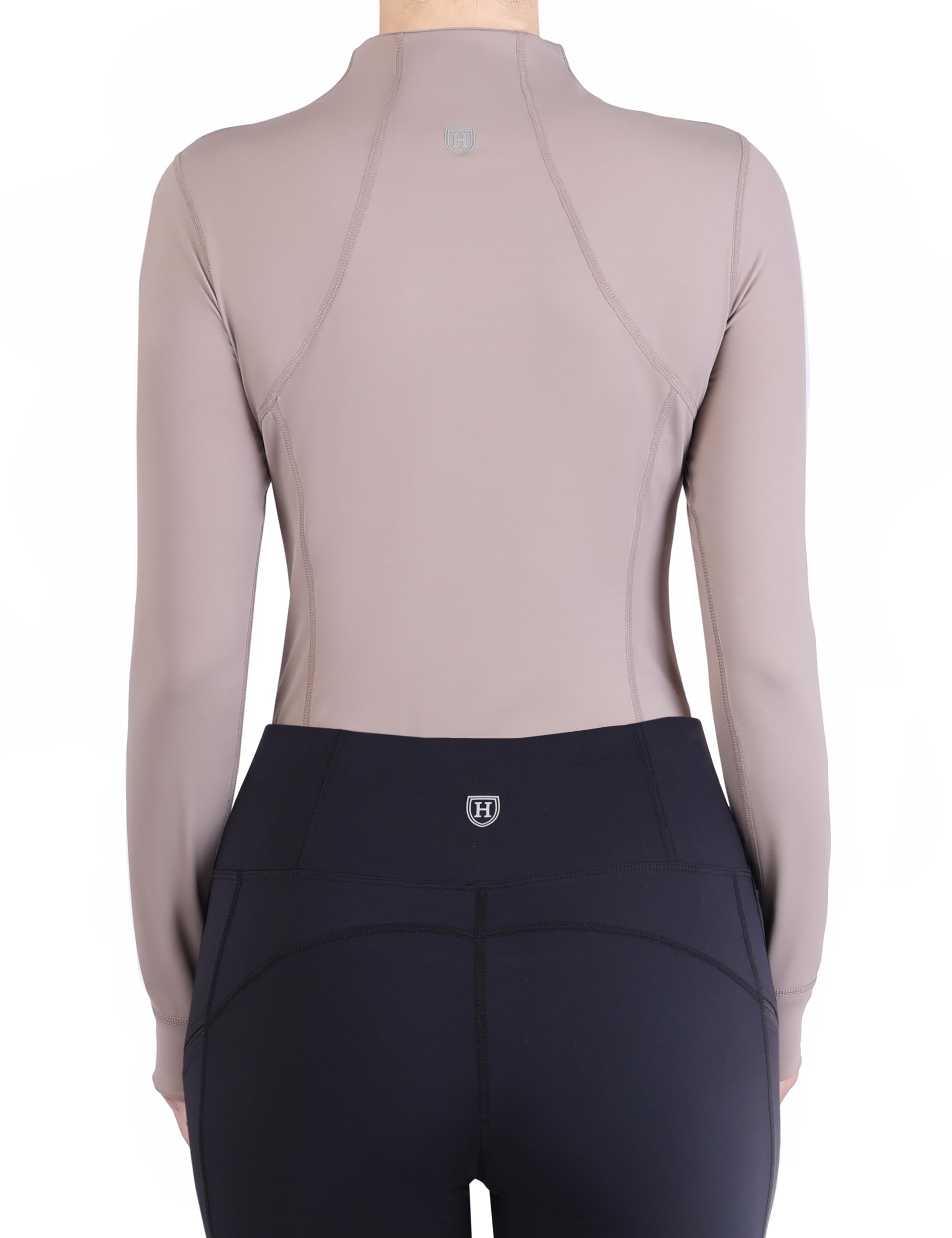 Harrison Howard Chemise d'équitation à manches longues avec fermeture éclair 1/4 pour femme