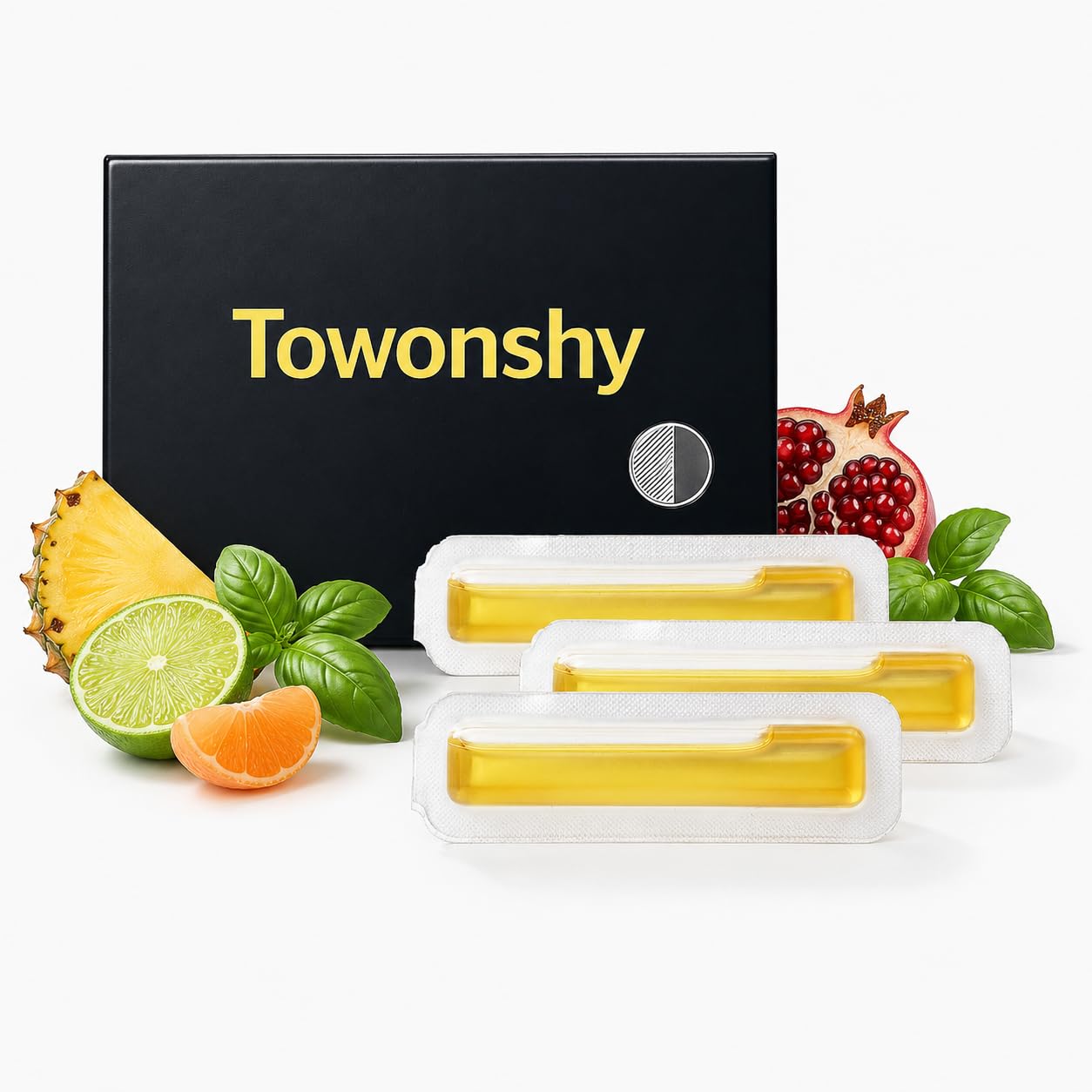 3PC Auto Lufterfrischer Herren Parfüm Nachfüllpackung – 3 Nachfüller für das Auto mit 3 Duftsorten: Smoky Pineapple, Limette-Basilikum-Mandarine-Duft und Granatapfel – Auto Duft Nachfüllpack – 3 x 3 g
