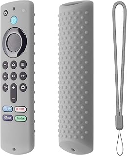 Lamptti capa remota para Fire TV Stick 4K Ultra HD, capa protetora silicone [antiderrapante] à prova choque [antiperda] película durável para controle remoto Alexa Voice Fire TV Cube