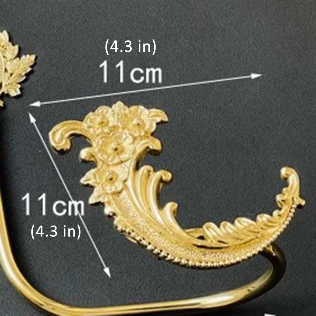 Hak do zasłon, mosiężny, uchwyt do zasłon, haki do zasłon, różana trawa, ozdobne haki do zasłon, uchwyty do zasłon mocowane z boku,Set of 2