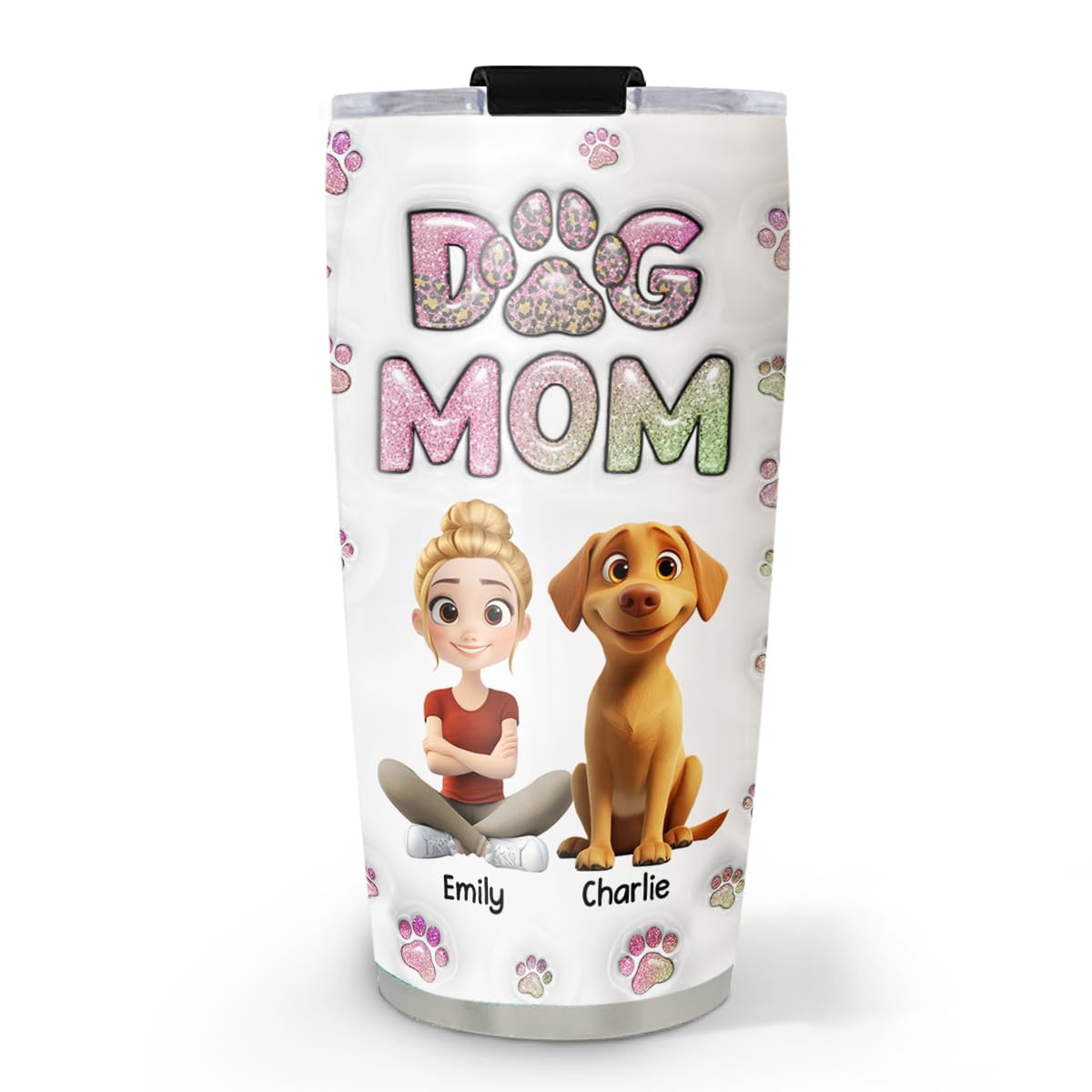 Amazon.com | Wrappiness Personalized Dog Mom Lovely Chibi Tumbler