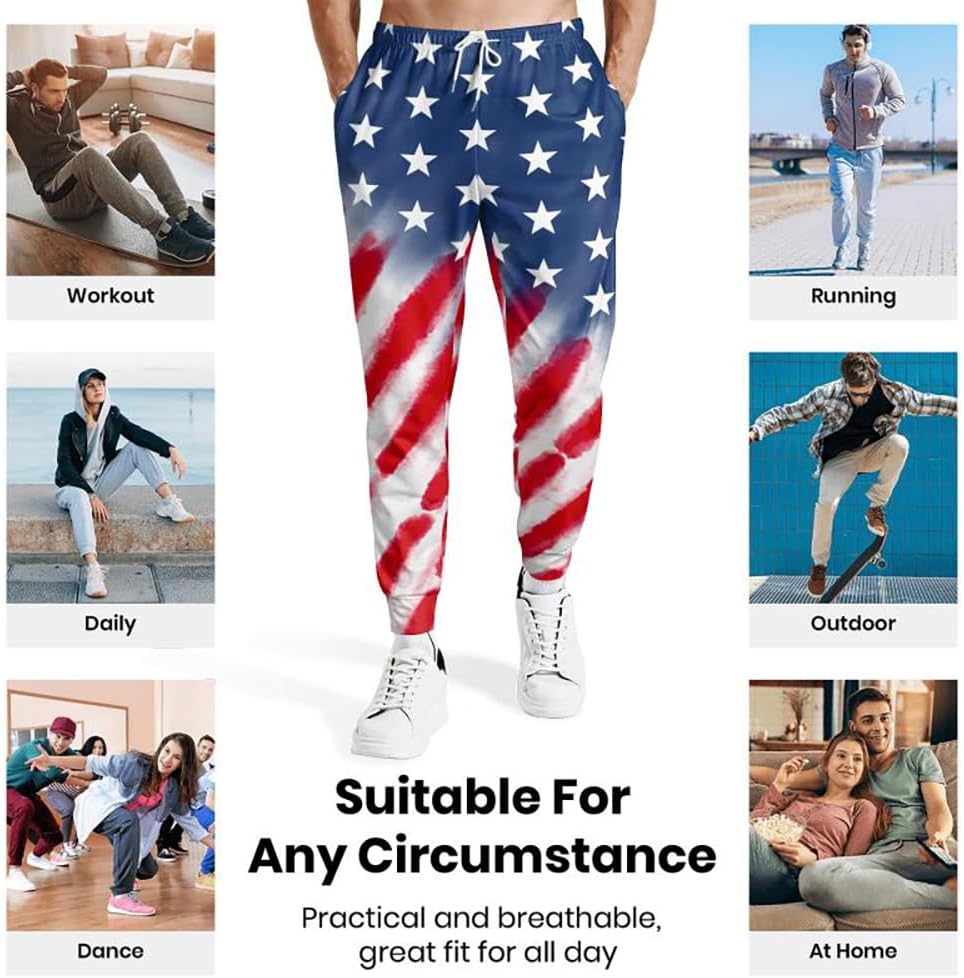 Mens Sweatpants 80s 90s Retro Joggers Sports Funny Workout Party Gym Pants with Pockets - Image 5