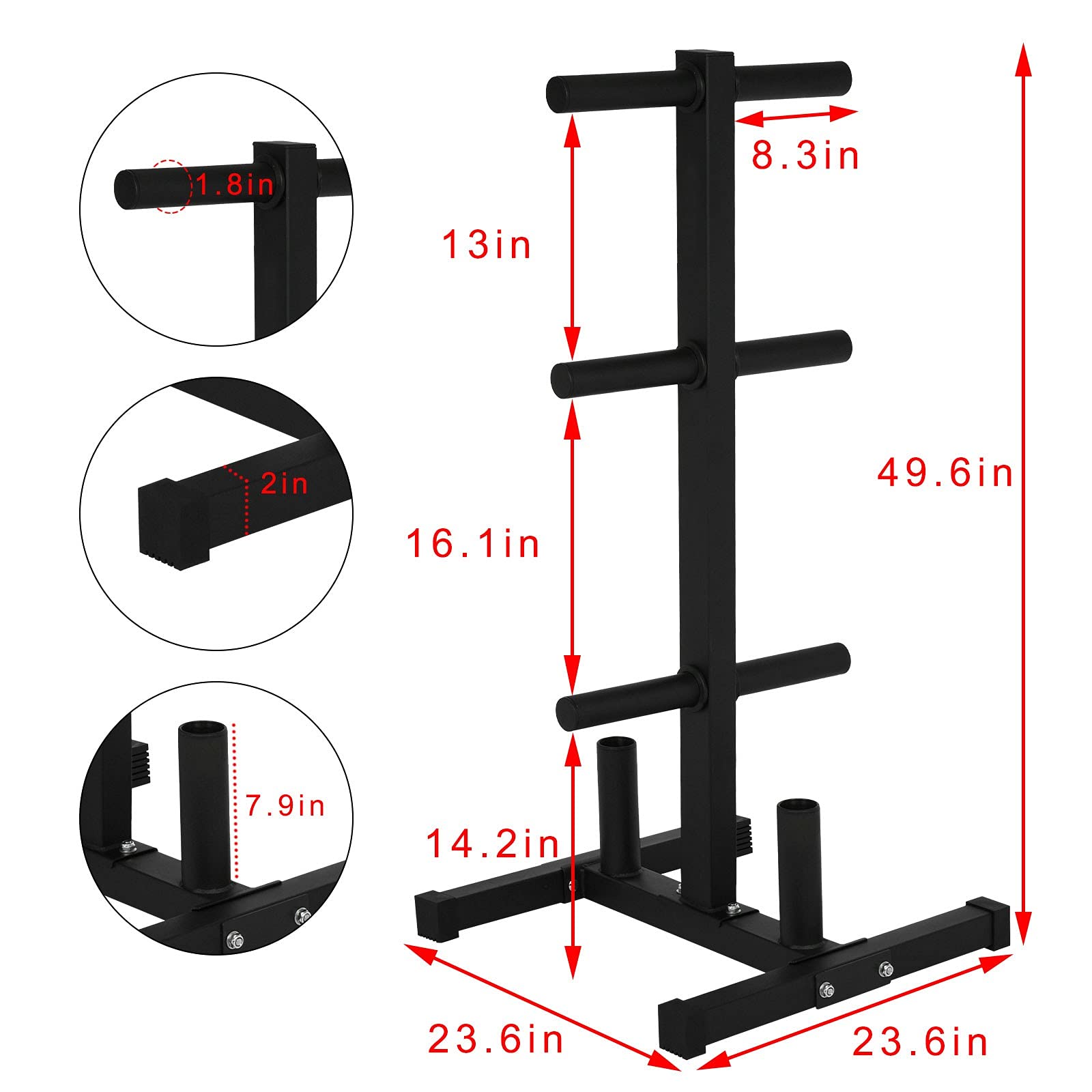 Amazon.co.jp: 2インチ重量プレートラック オリンピックバーベル