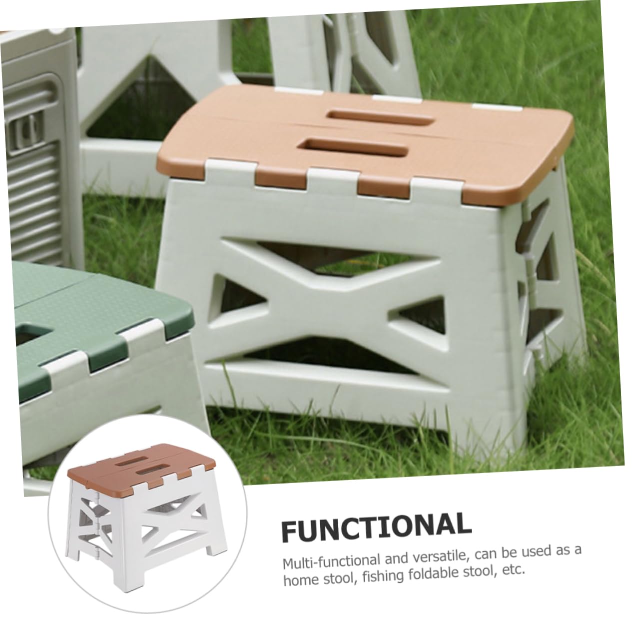 Holibanna Folding Stool for Camping Lightweight Portable Outdoor Chair for Fishing Beach and Garden Durable Material Easy to Carry Versatile Use for Relaxation and Rest