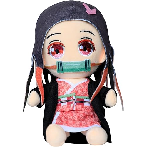 Anime Demon Slayer Plush Toys,8"/21cm Kimetsu no Yaiba Nezuko Cute Soft Stuffed Plushie Toys Home Decor Best Gift (Kamado Nezuko)