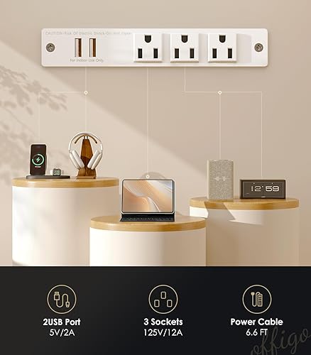 Miniatura 6 de OffiGo Escritorio eléctrico de pie con cajones y bandeja para teclado, escritorio ajustable de altura de 55 pulgadas con tomas de corriente y luces