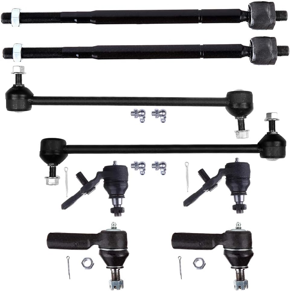 OCPTY - New 8-Piece fit for 1998-2003 for Toyota For Sienna - 2 Front Sway Bar End Link - Driver Passenger Side 2 Lower Ball Joint 2 Outer 2 Inner Tie Rod End