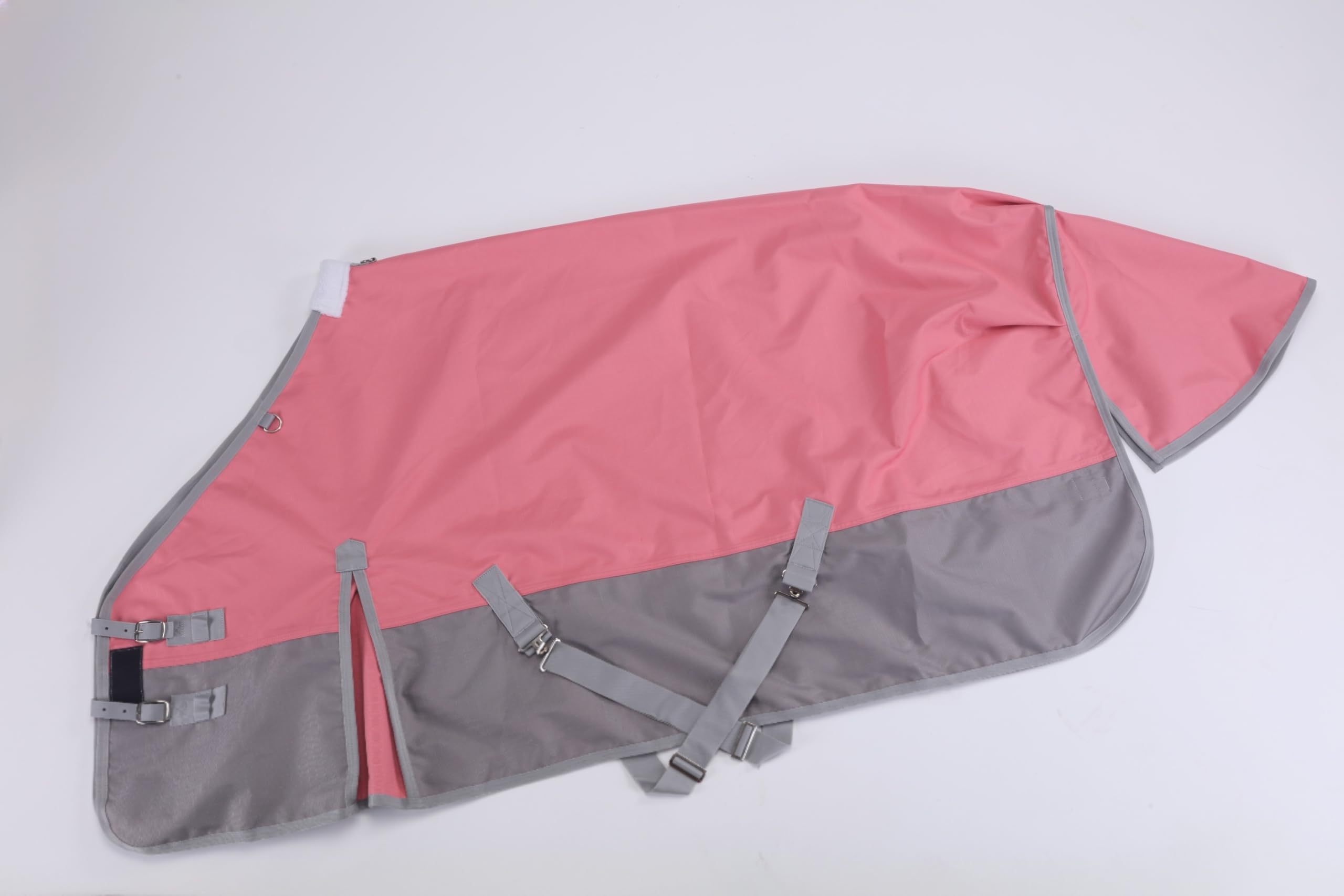 LEAFOREST Coperta da cavallo, 1200D, resistente, 200 g/m², impermeabile, traspirante, facile da pulire, per cavalli, coperta invernale, colore grigio rosa, 135 cm