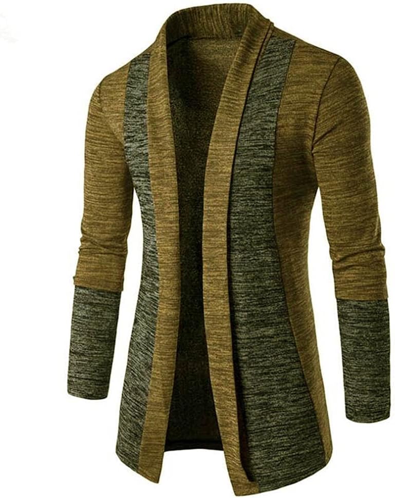 Spring Autumn Sweater Men Long Sleeve Patchwork Thin Knitted Cardigan Men Casual Men Sweaters Slim