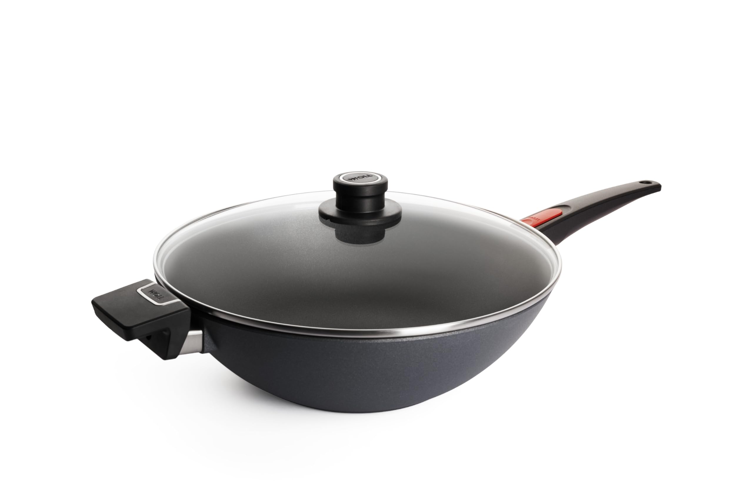 Woll Diamond Lite Wok- und Rührpfanne mit Deckel - Induktiv -, Ø 34 cm, 11 cm hoch - Geeignet für alle Herdarten, Aluminiumguss, Antihaft-Versiegelung, backofenfest, anthrazit
