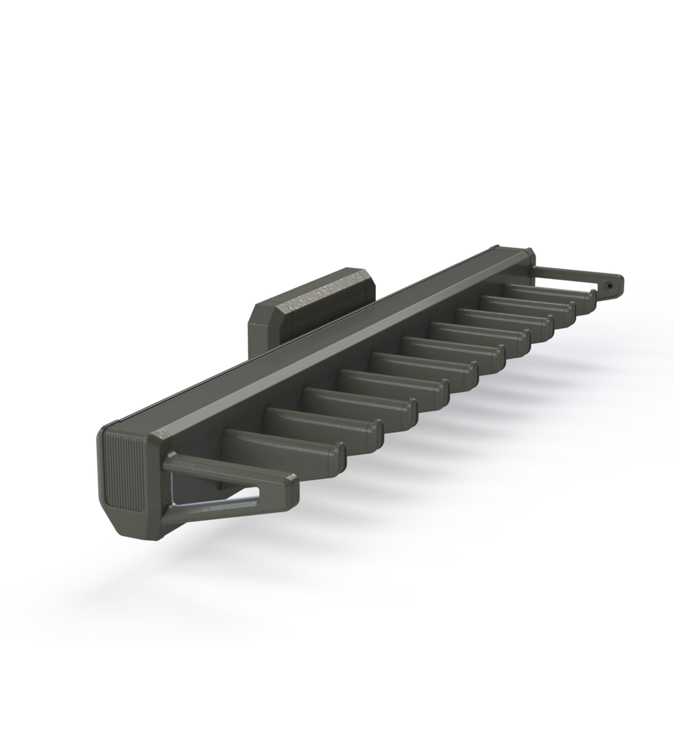 Porte cravates latéral extractible aluminium titane dressing Emuca
