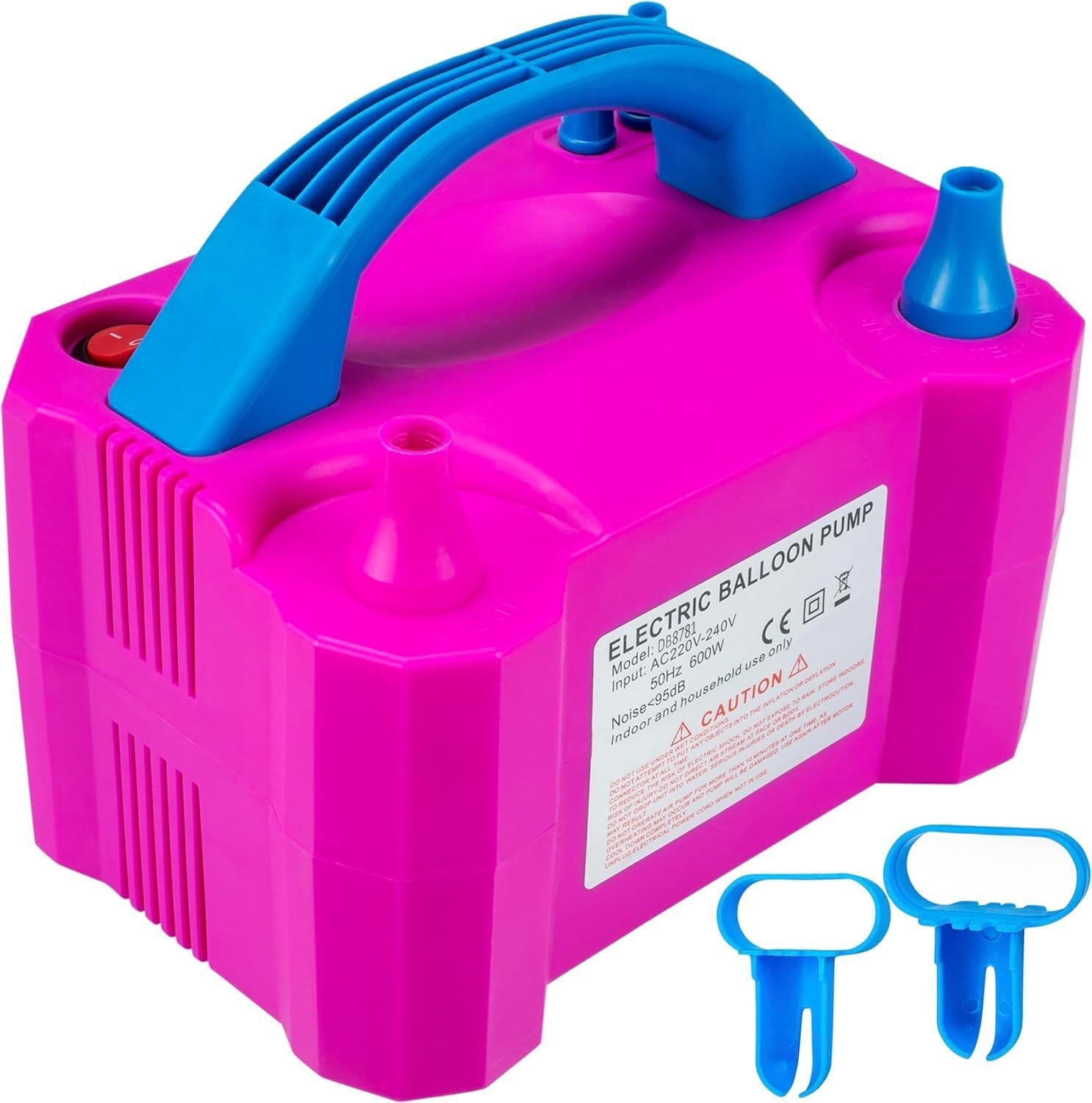 Tanness Electric Balloon Pump - Portable Dual Nozzle High-Power Balloon Pump Electric - 600W Electric Air Pump for DIY Birthday Decoration & Party Decorations - Easy and Fast Inflation Technology