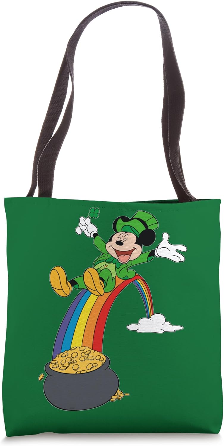 Disney Mickey Mouse Rainbow Green St. Patrick’s Day Tote Bag