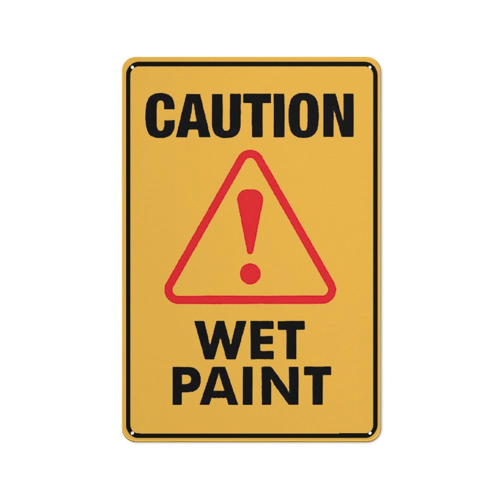 Caution Wet Paint Metal Signs 12X8 Inch Rust Free Aluminum,Uv Ink Printing,Durable/Weatherproof Outdoor For Home