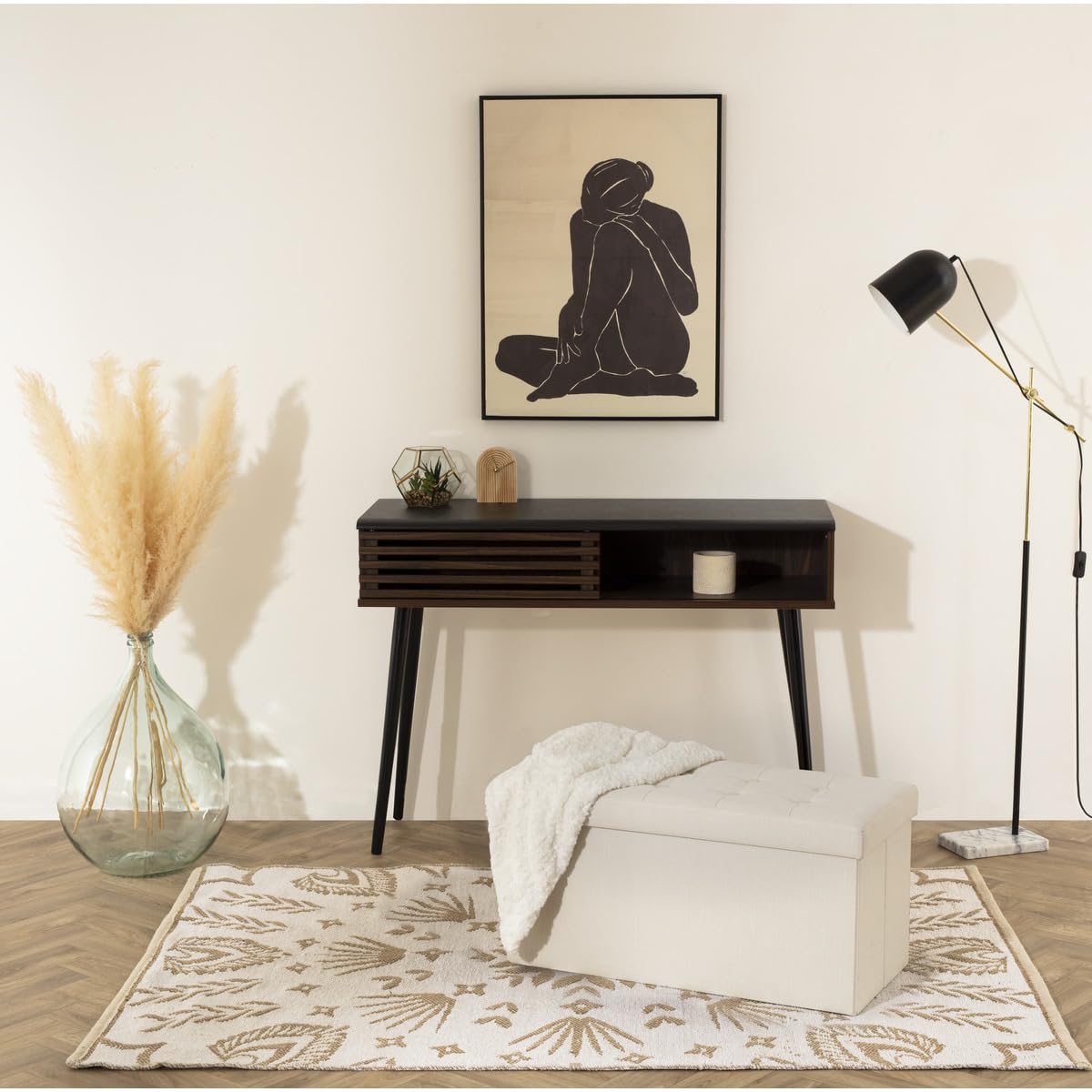ATMOSPHERA CREATEUR D'INTERIEUR Puf Plegable Beige Doble