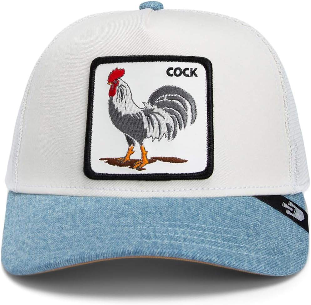 Goorin Bros. Core Combo Trucker Hat for Men and Women, White (Rooster Fan Institution Ball Club), One Size