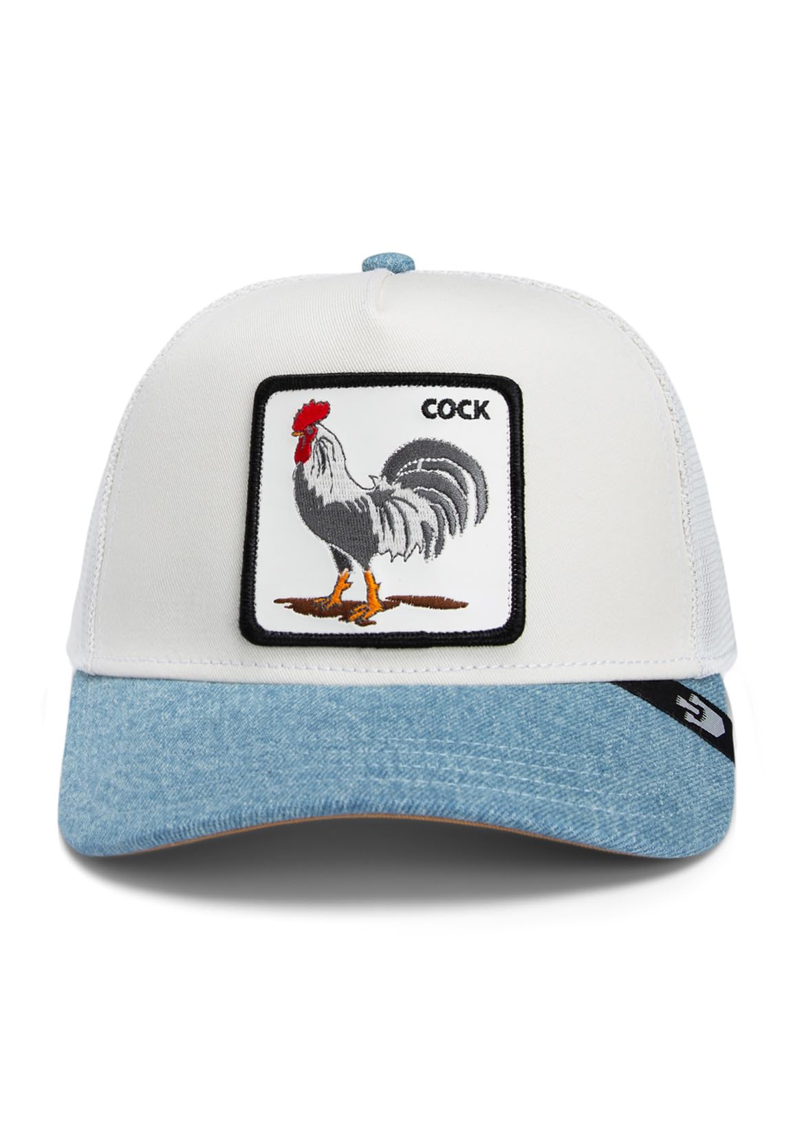 Goorin Bros Women's White Hats & Caps, One Size, Rooster Fan Trucker Cap