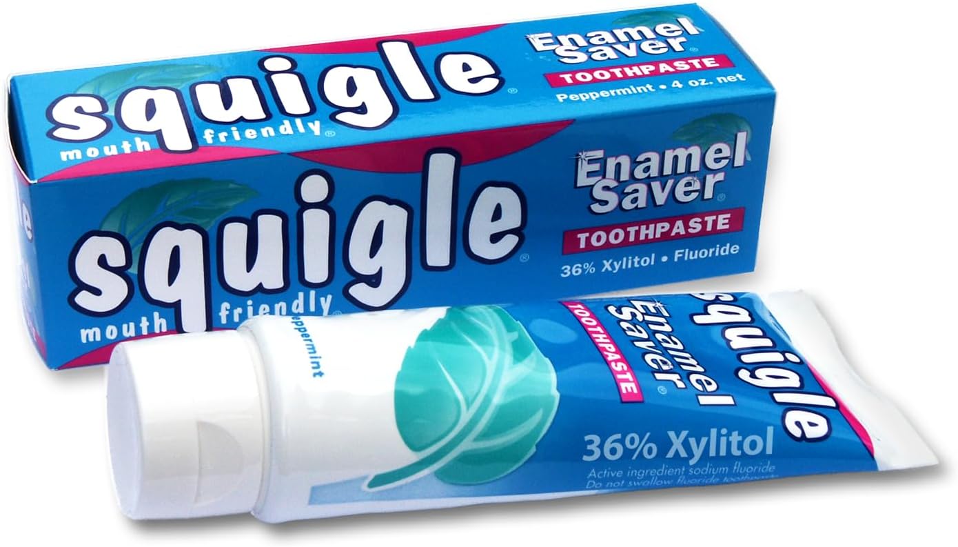 Enamel Saver Toothpaste : 36% Xylitol. with Fluoride. SLS Free. Prevents Canker Sores, Bad Breath, Perioral Dermatitis, Chapped Lips. Soothes & Protects Dry Mouths - 1 Pack