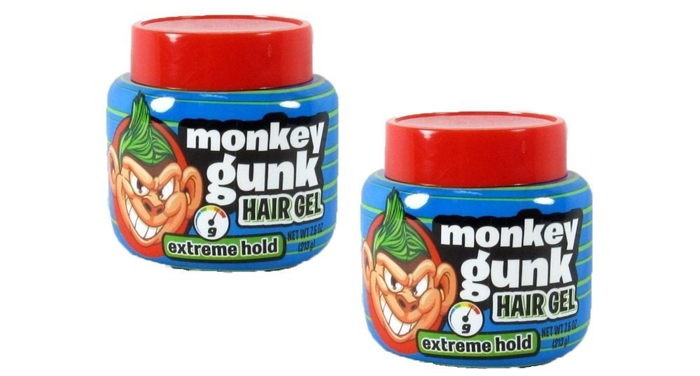 Monkey Gunk Hair Gel Extreme Hold Men's Boys Hair Styling Gel Pomade 2 Pieces by Hair Gel