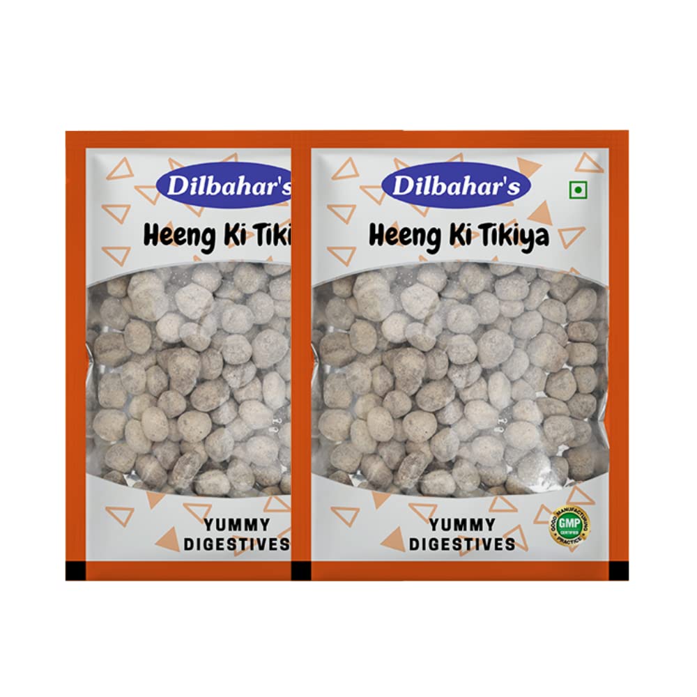 Dilbahar's Heeng Ki Tikiya 400G Pack Of 2 | Hing Peda Goli Pachak | Digestive Goli Pachak | Mukhwas Mouth Freshener | Heeng Peda Churan | Churan Digestive Mouth Freshener Mukhwas | After-Meal Treat