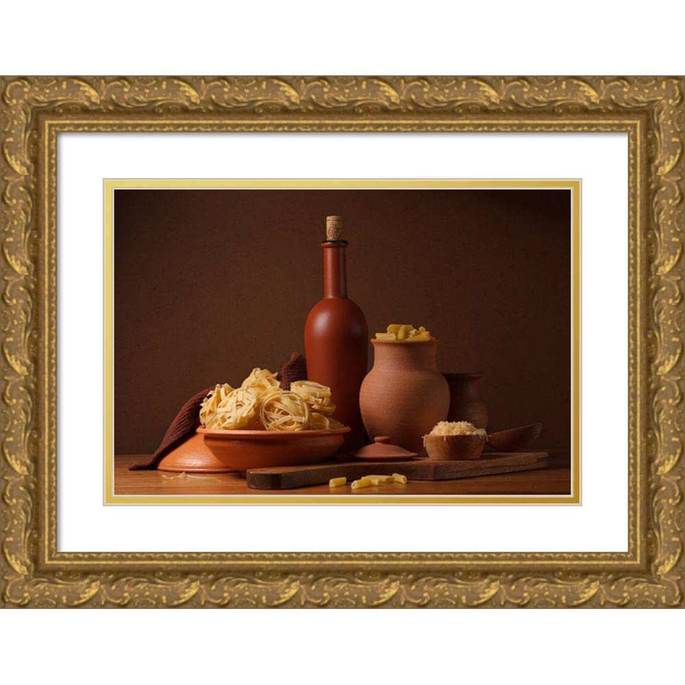 ArtDirect Magnola 40x28 Gold Ornate Wood Framed with Double Matting Museum Art Print by Magnola
