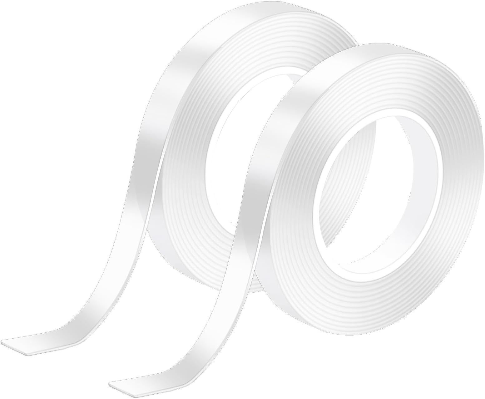 Ruban Adhésif Double Face 9 Mm X 50 M - Transparent, Déchirable à La Main - Usage Multiple