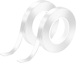 YIIFELL 6 m Double-Sided Adhesive Tape, 2 Rolls Nano Adhesive Tape, Extra Strong, Non-Marking, Washable Tape, Transparent Double-Sided Tape, Removable for Paste Items, Household