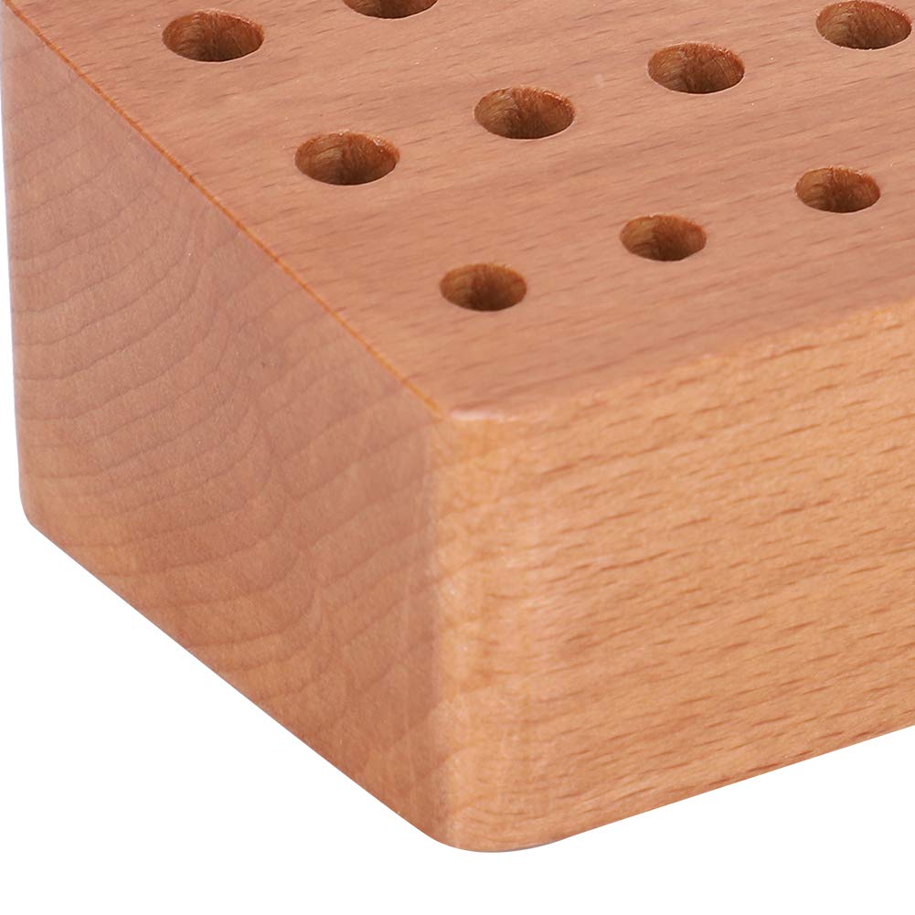 Supporto per Utensili in Legno per Cacciavite, Supporto in Legno per Riporre Oggetti con 30 Fori, Comodo e Durevole