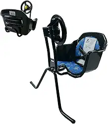 Cadeira De Bicicleta Dianteira Frontal Cadeirinha Toy Com Volante (Preto)