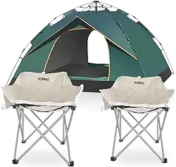 Kit Barraca Impermeável 4 Pessoas + 2 Cadeira Dobrável