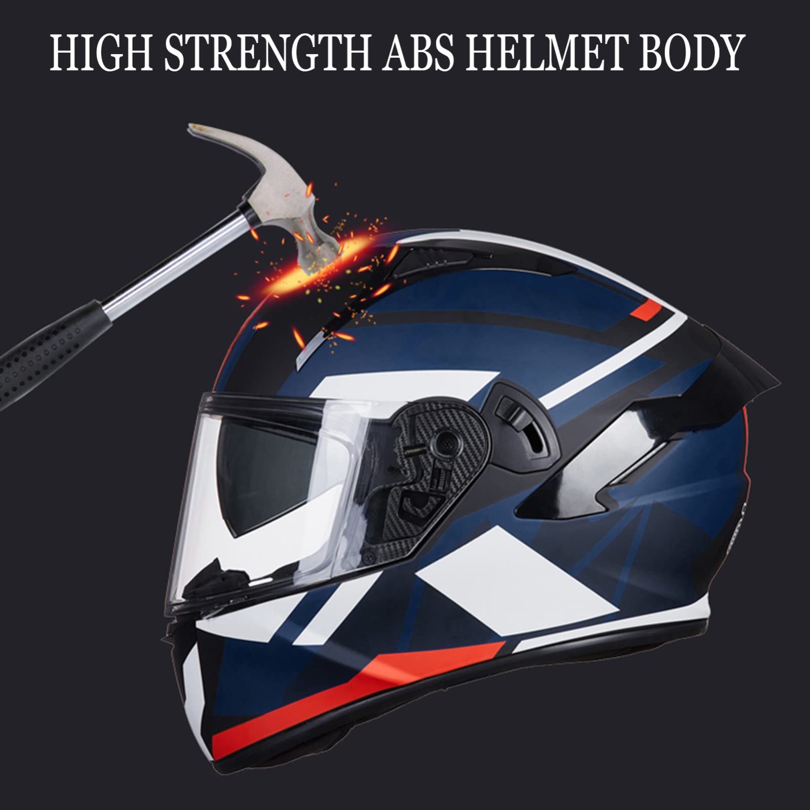 Motorhelm Geïntegreerd Motocrosshelm Modulair Full Face