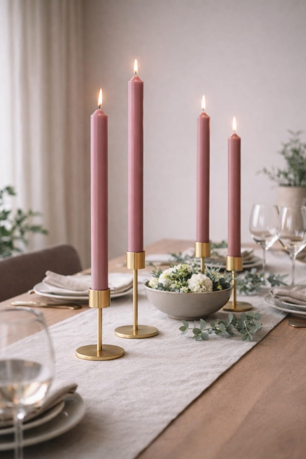 Bougies extra longues en bâton Altrosa – 25 cm (250 mm) – Ø 2,2 cm – entièrement colorées et sans goutte – Fabriquées en Allemagne – Kerzenfarm Hahn – 12 heures de durée de combustion – choix entre 10