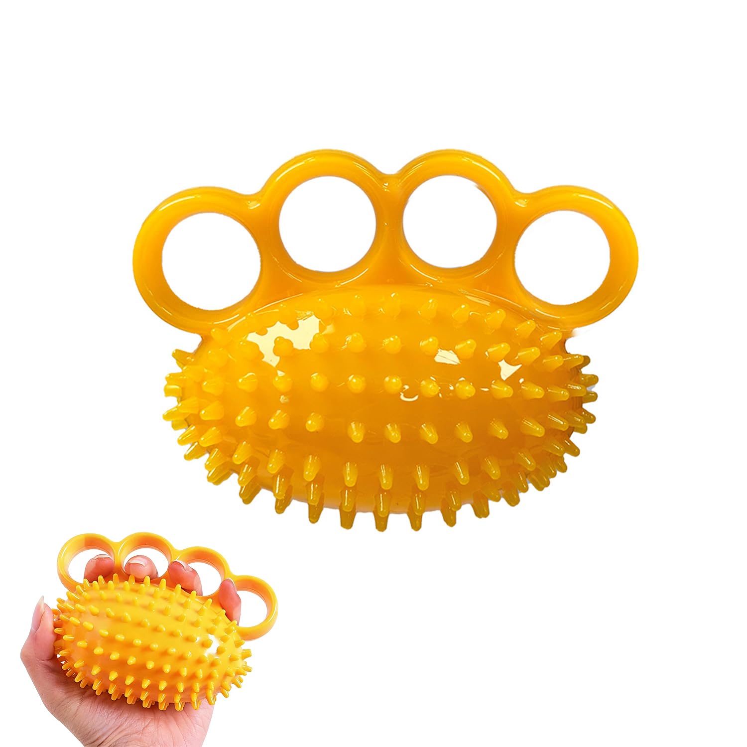 Hand Exercise Balls, Finger Squeeze Balls, Hand Therapy Balls for Arthritis, Stress Relief, Strengthening Hand and Wrist Training Equipment, Improving Dexterity and Grip Strength (Yellow)