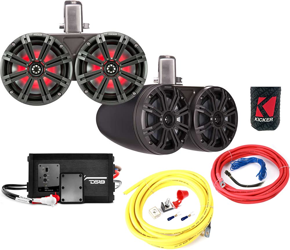 □USA Audio□キッカー Kicker マリンタワーデュアルBOX KMTED 2組